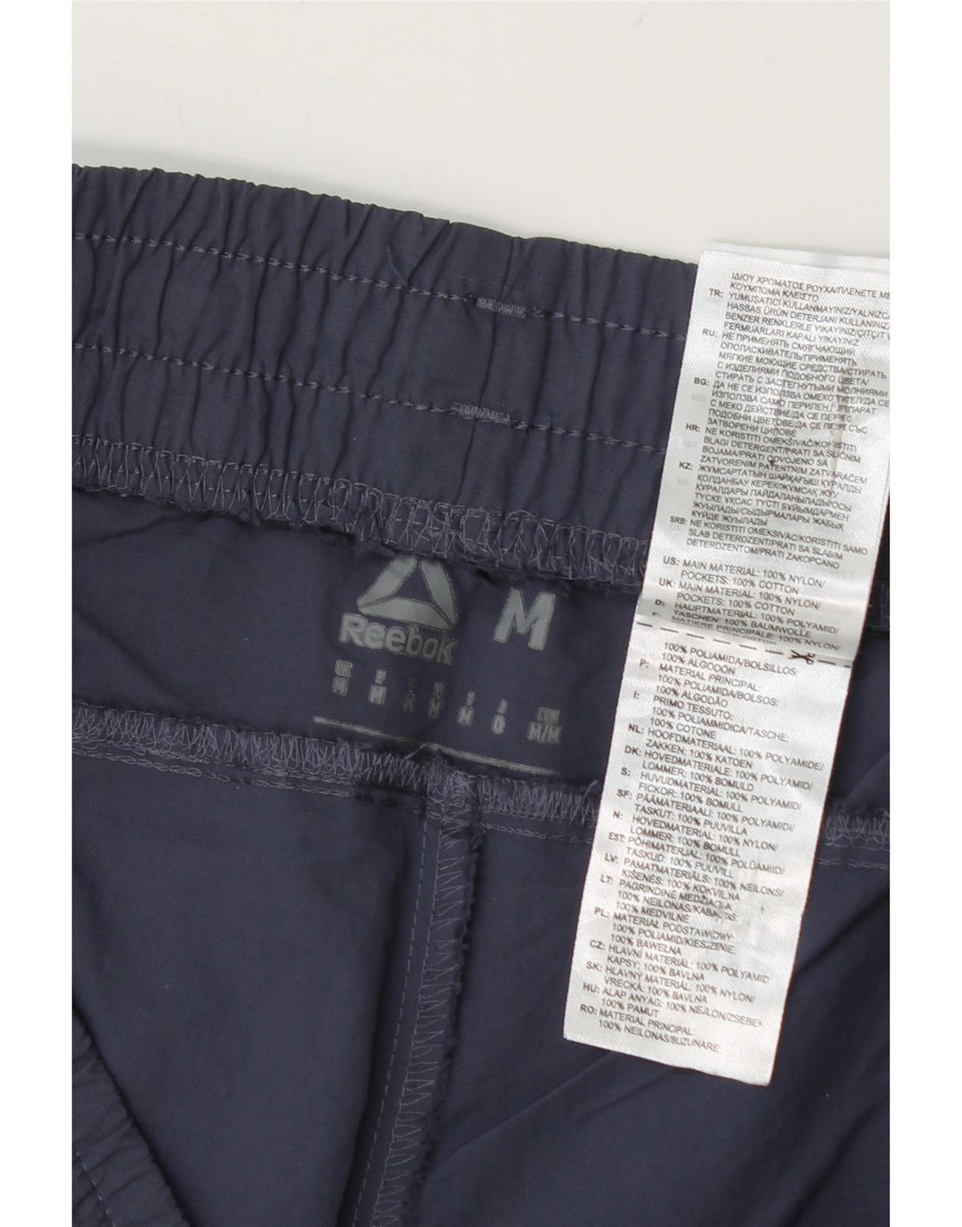 Reebok Herren Sportshorts Medium Navy Blue Colourblock Nylon