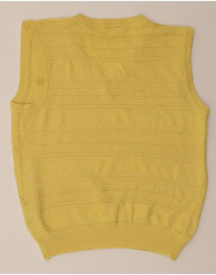 YORN Mens Vest Tank Top Large Yellow Wool Vintage Yorn and Second-Hand Yorn from Messina Hembry 