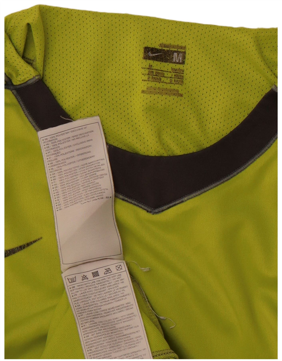 NIKE Herren Mercurial T-Shirt Top Mittelgrünes Farbblock-Polyester