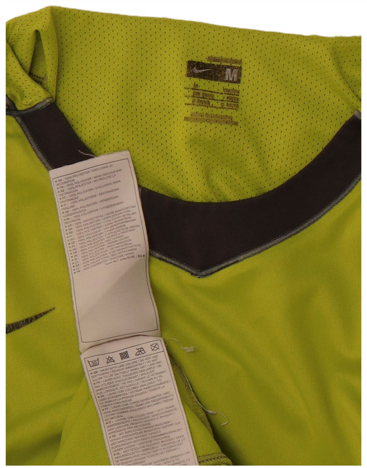 NIKE Herren Mercurial T-Shirt Top Mittelgrünes Farbblock-Polyester