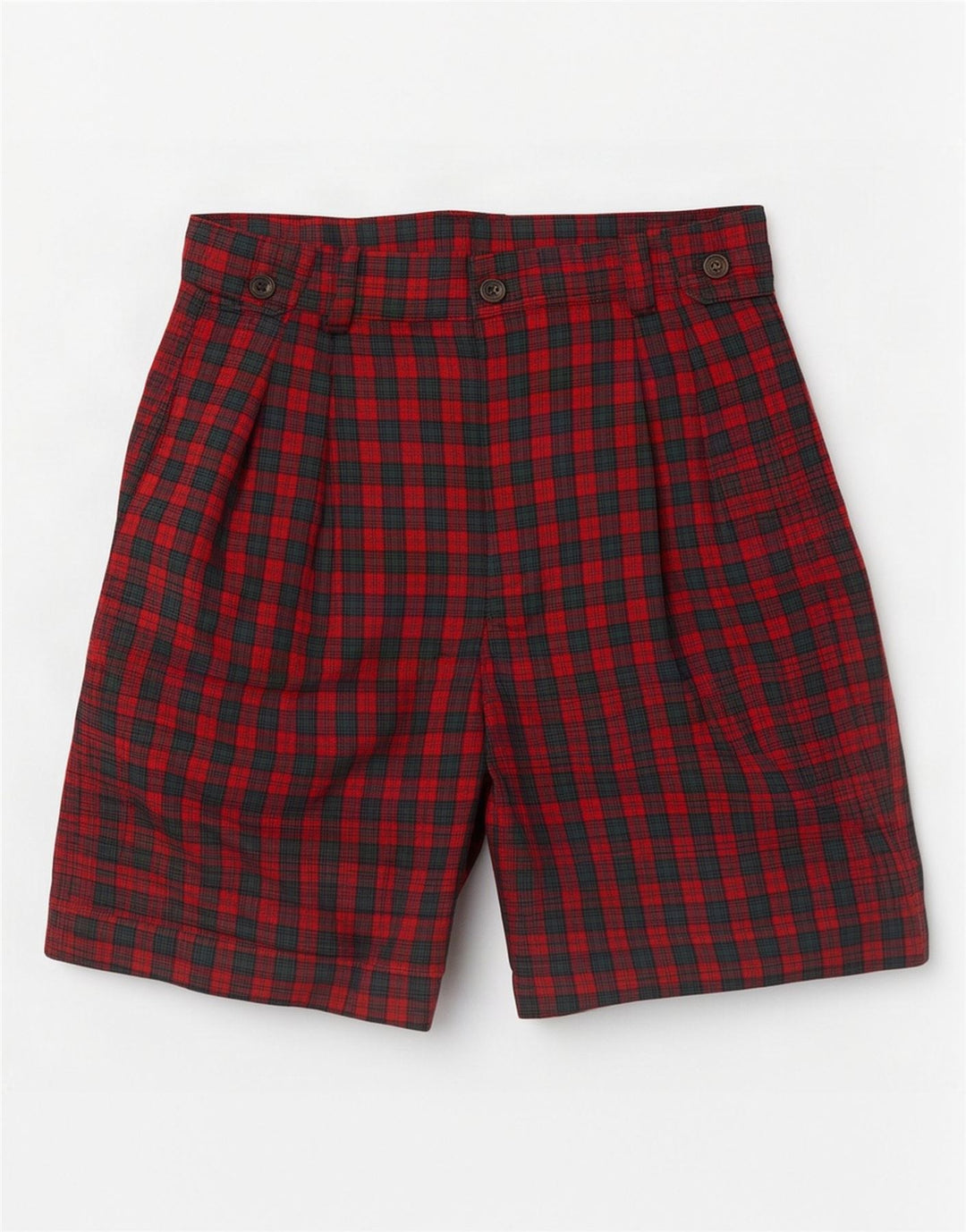 Sergio Tacchini Damen Chinoshorts mit hoher Taille IT 44 Medium W26 Rot kariert