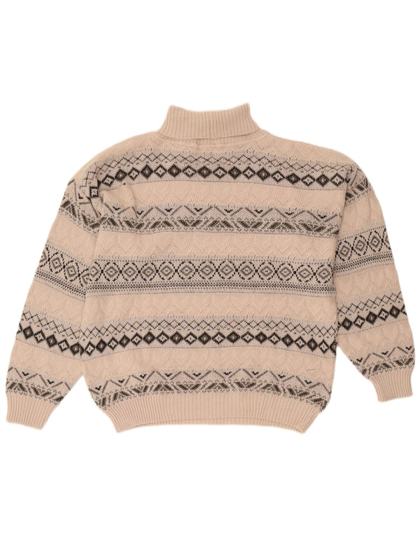 Starter Herren-Pullover mit Rollkragen, XL, beige, geometrische Wolle