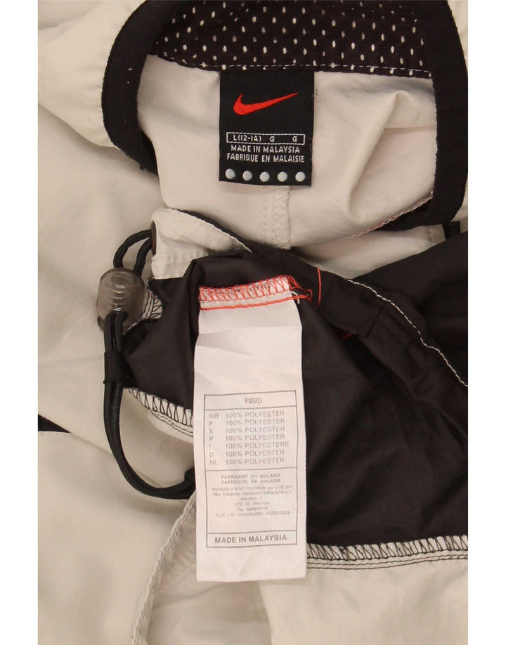 Nike Damen Pullover-Trainingsanzugoberteil US 12/14 Large Beige Colourblock