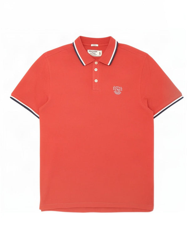 Abercrombie & Fitch Herren Poloshirt XL Rosa Baumwolle