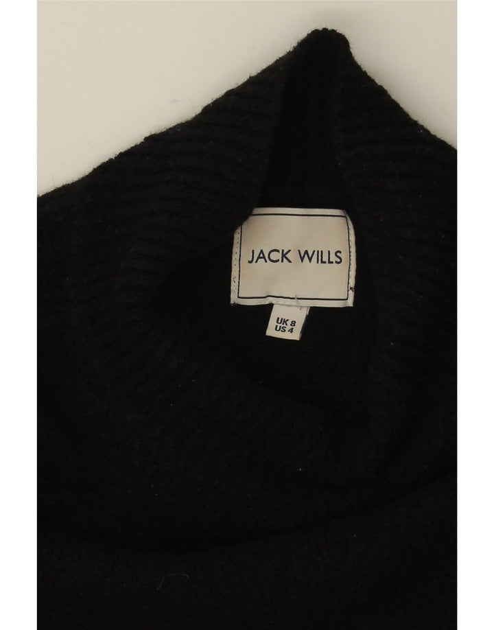 Jack Wills Damen-Pullover, übergroß, Rollkragenpullover, Gr. 8, Schwarz