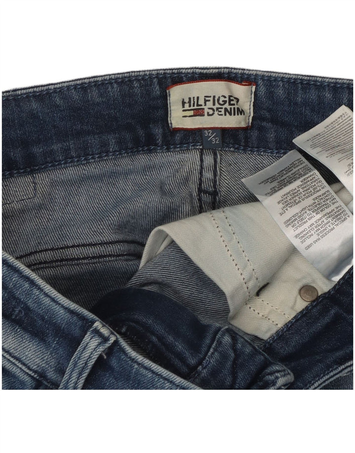 Tommy Hilfiger Herren Slim Jeans W32 L29 Blaue Baumwolle