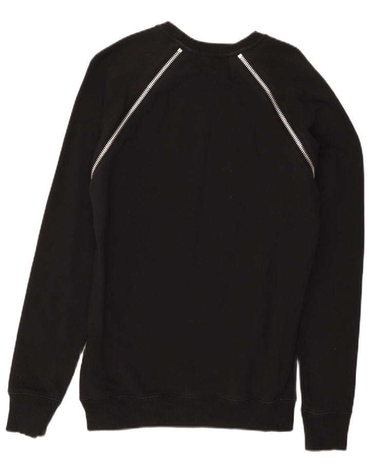 Diesel Damen-Sweatshirt-Pullover UK 14 Mittelschwarze Baumwolle