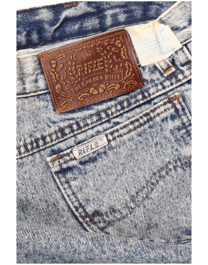 RIFLE Herren Tapered Jeans W34 L30 Blaue Baumwolle