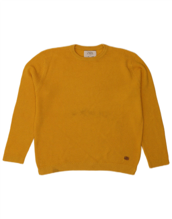 Zara Jungen-Pullover mit Rundhalsausschnitt, 9–10 Jahre, Gelb