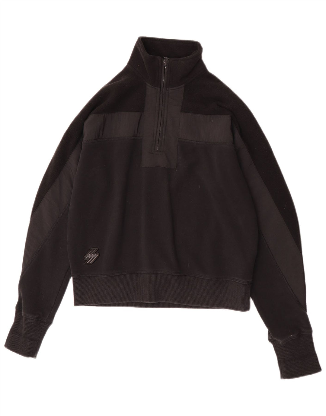 Superdry Damen-Sweatshirt in Übergröße, Gr. 10, Größe S, Schwarz, Farbblock