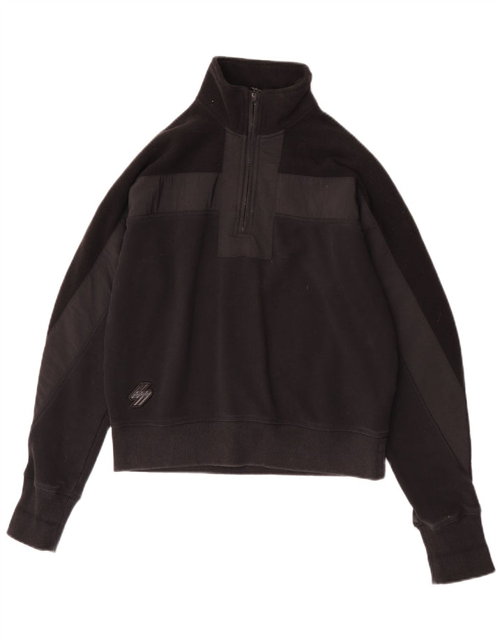 Superdry Damen-Sweatshirt in Übergröße, Gr. 10, Größe S, Schwarz, Farbblock