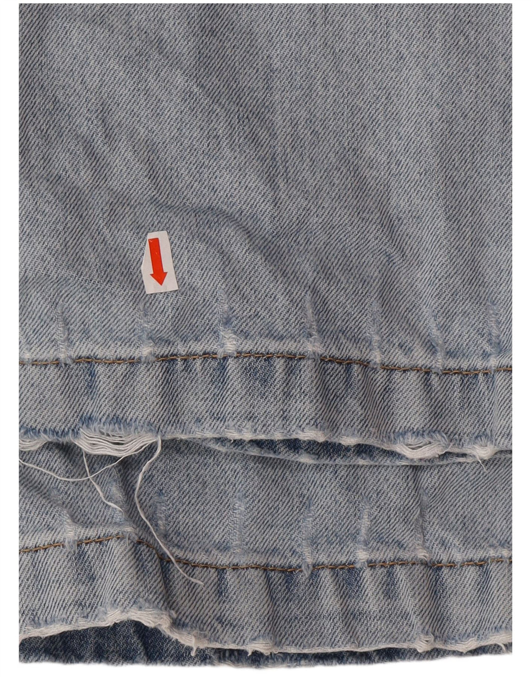 WRANGLER Mens Distressed Wide Leg Jeans W27 L29 Blue Cotton