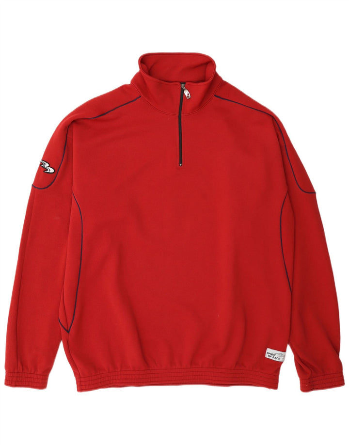 Biemme Herren Pullover Trainingsanzug Top Jacke 2XL Rot Polyester