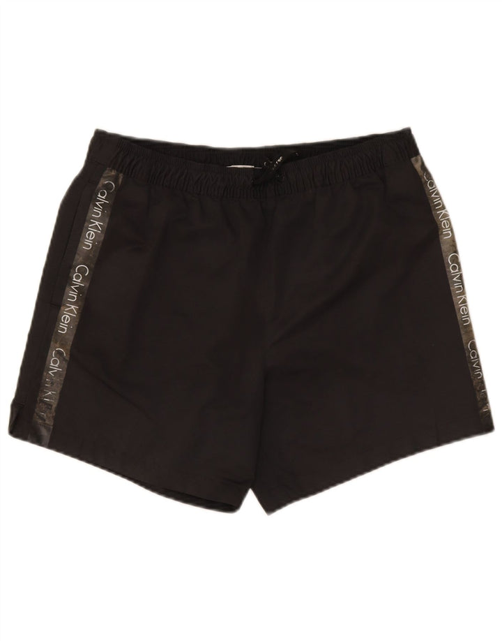 Calvin Klein Herren Badeshorts mit Grafik, Größe S, Schwarz, Polyester