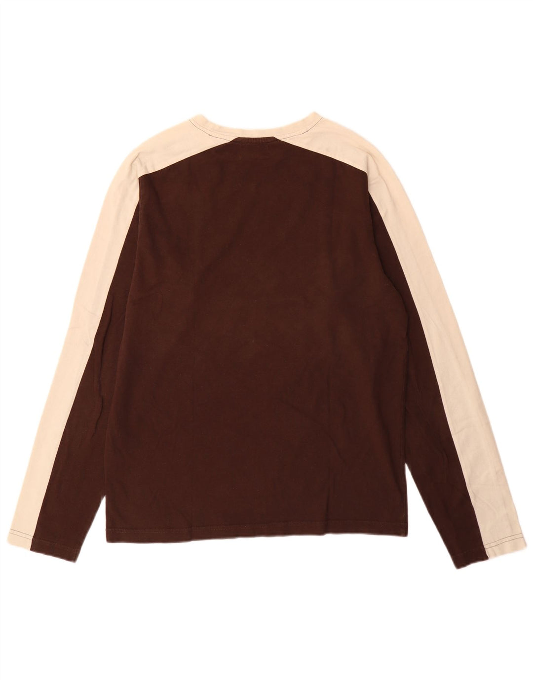 Kappa Herren-Oberteil, langärmelig, mittelbraun, Colourblock-Baumwolle