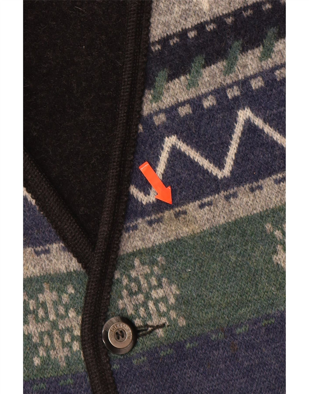 GIESSWEIN Herrenweste UK 48 Medium Mehrfarbige geometrische Wolle