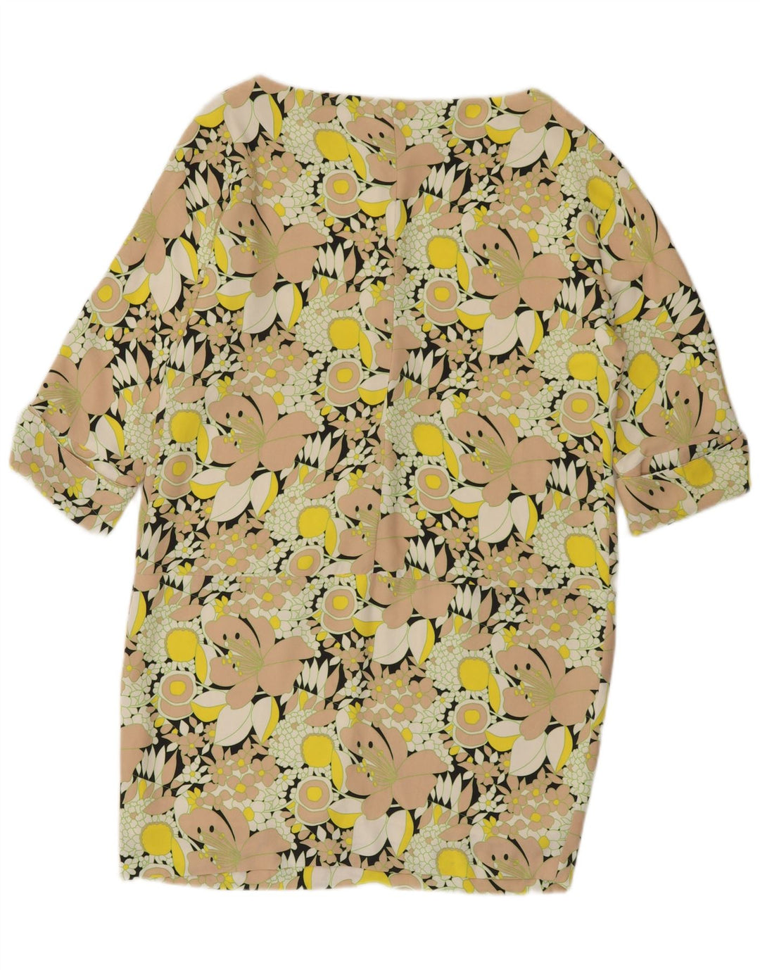 Massimo Dutti Damen Etuikleid EU 44 XL Mehrfarbig geblümt