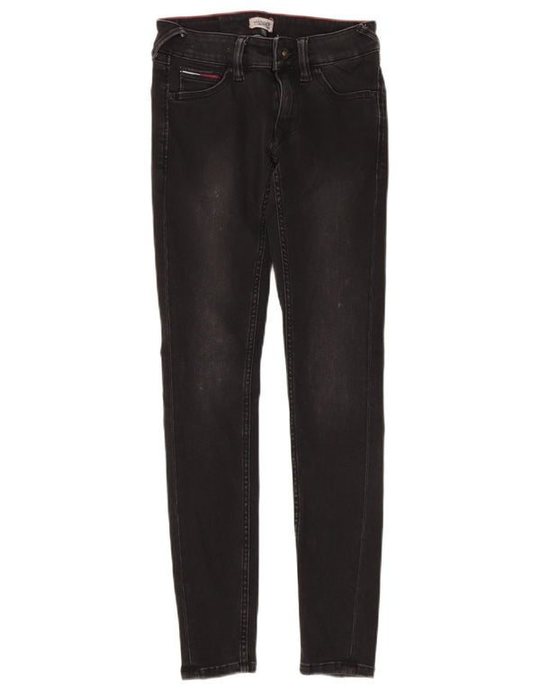 Tommy Hilfiger Damen Skinny Jeans W25 L30 Schwarz Baumwolle
