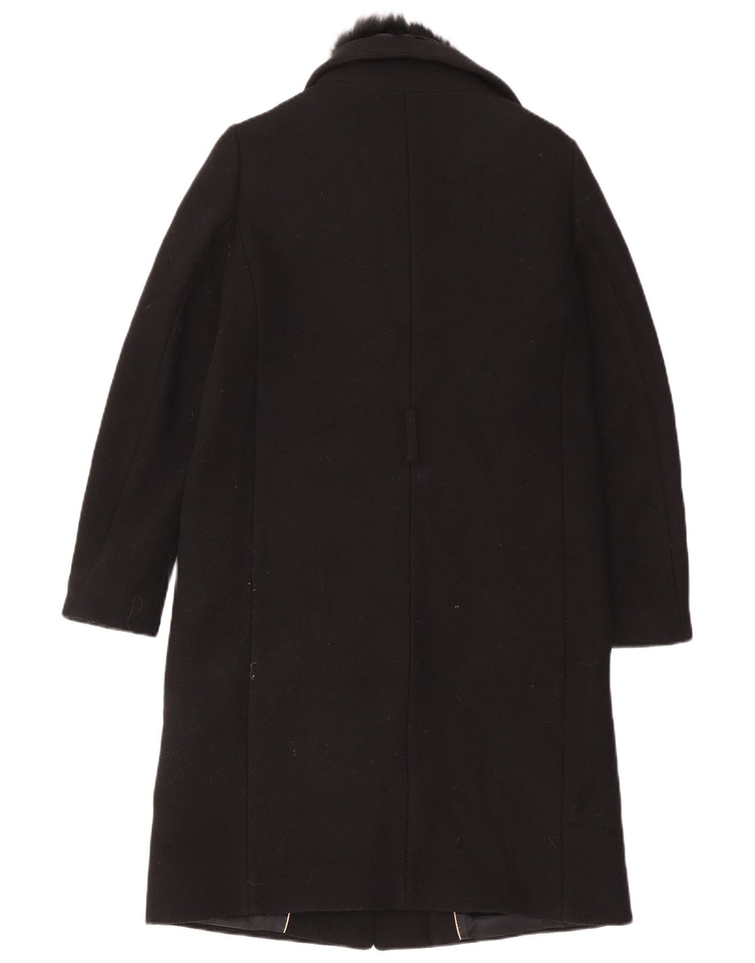 Massimo Dutti Damen Mantel EU 40 Medium Schwarz