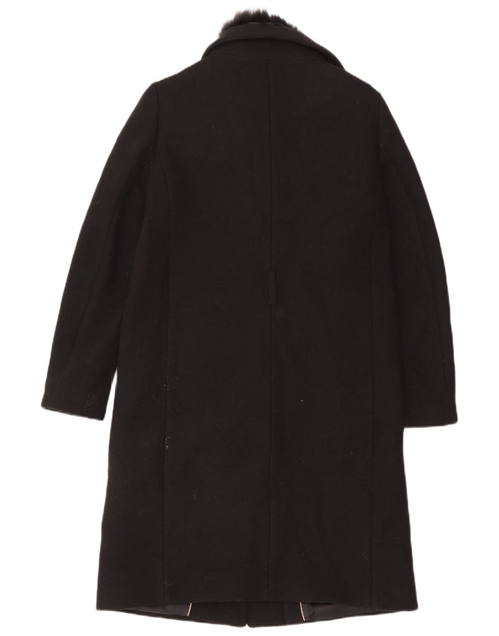 Massimo Dutti Damen Mantel EU 40 Medium Schwarz