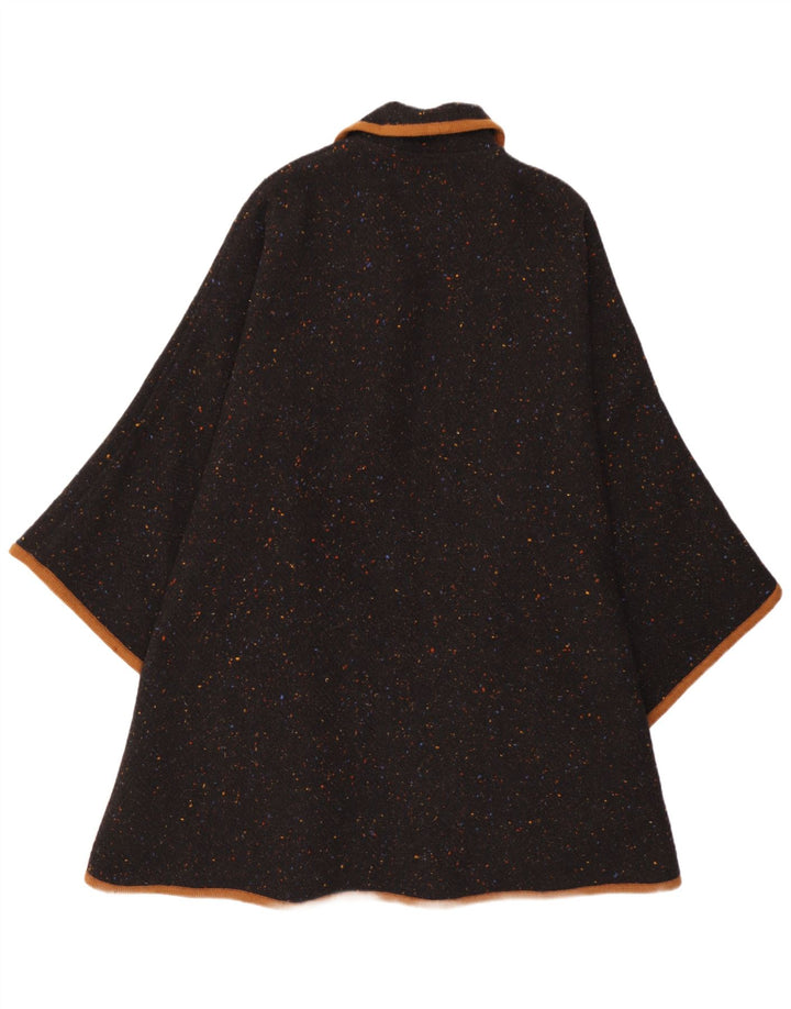 Vintage Damen Cape Mantel Einheitsgröße Braun meliert