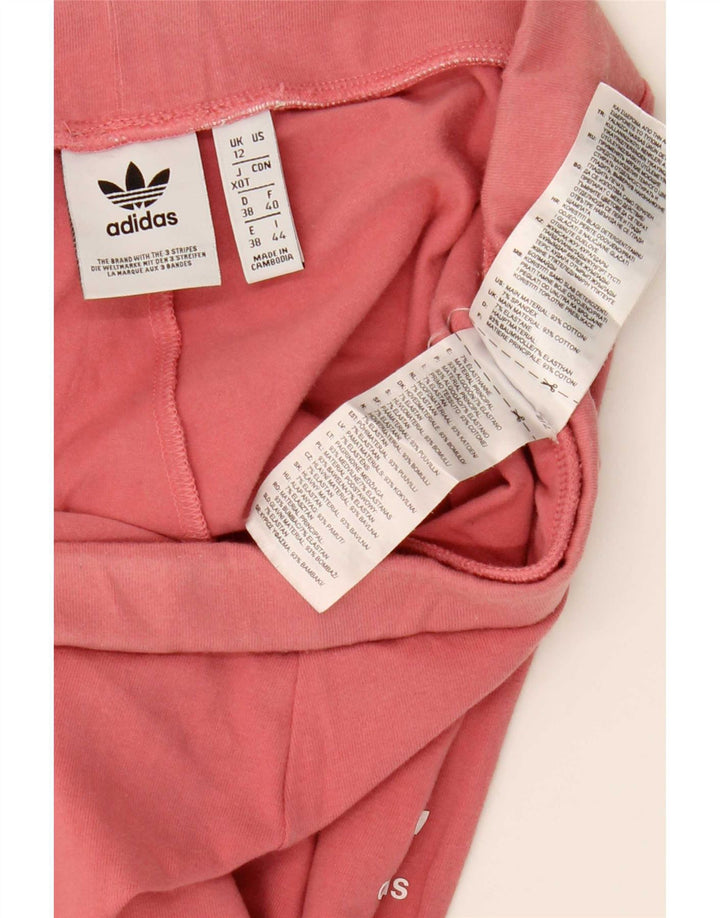 Adidas Damen Leggings UK 12 Mittelrosa Baumwolle