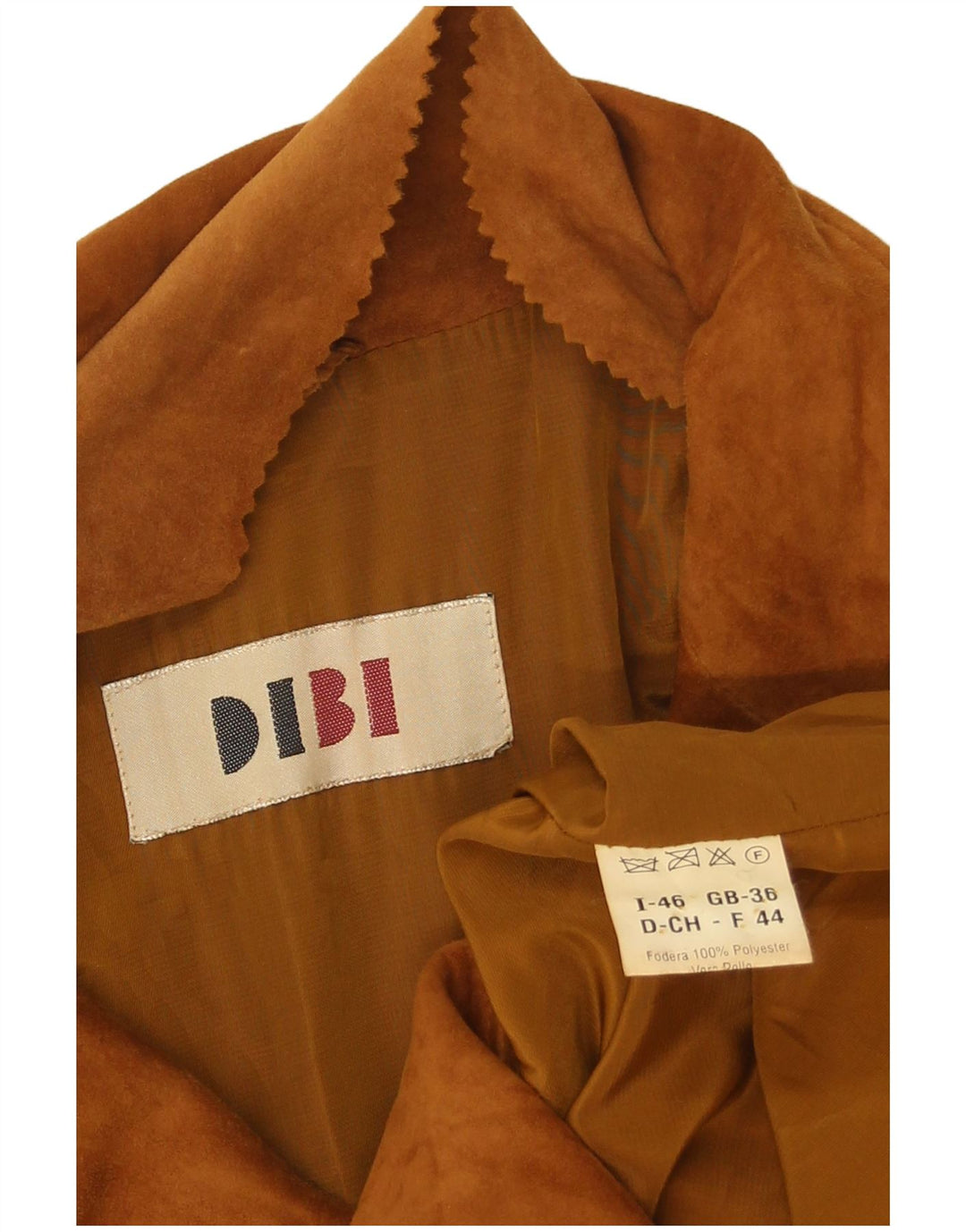 Dibi Damen Wildlederjacke IT 46 Großes braunes Leder