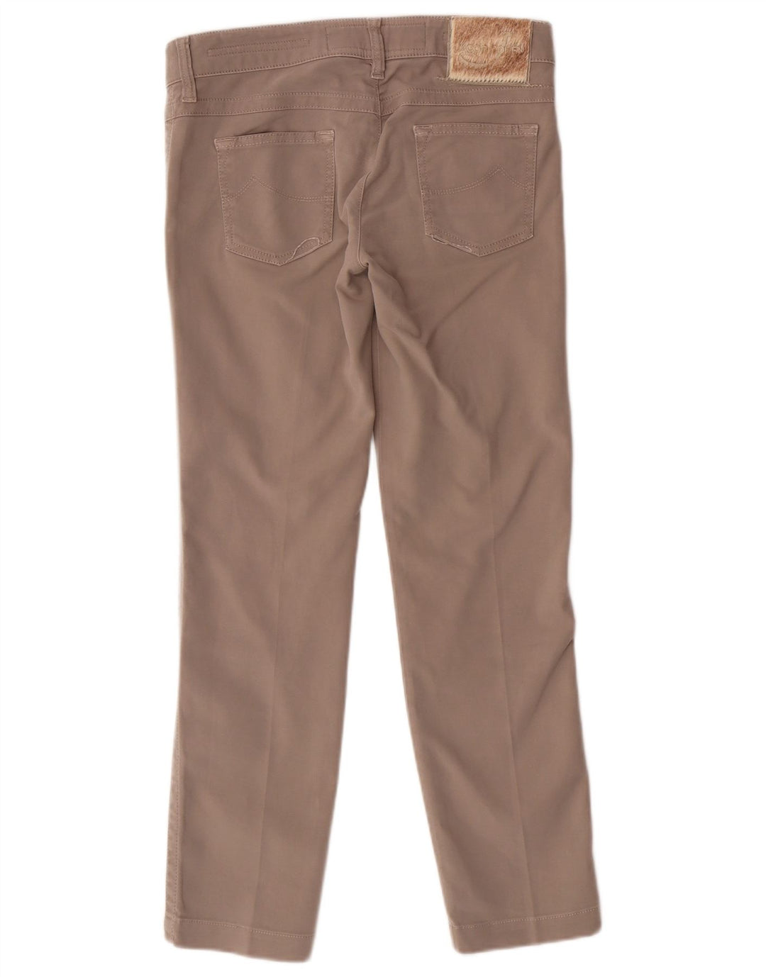 Jacob Cohen Damen Slim Freizeithose W27 L28 Beige Baumwolle