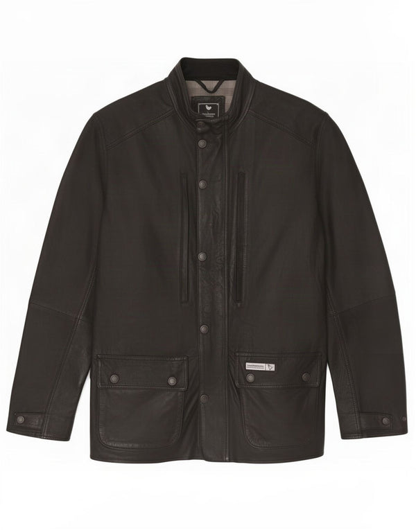John Partridge Herren Lederjacke UK 38 Medium Schwarz