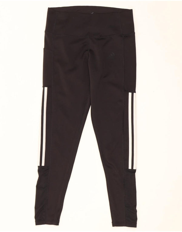Adidas Damen Aeroready Leggings UK 12/14 Medium Schwarz Polyester
