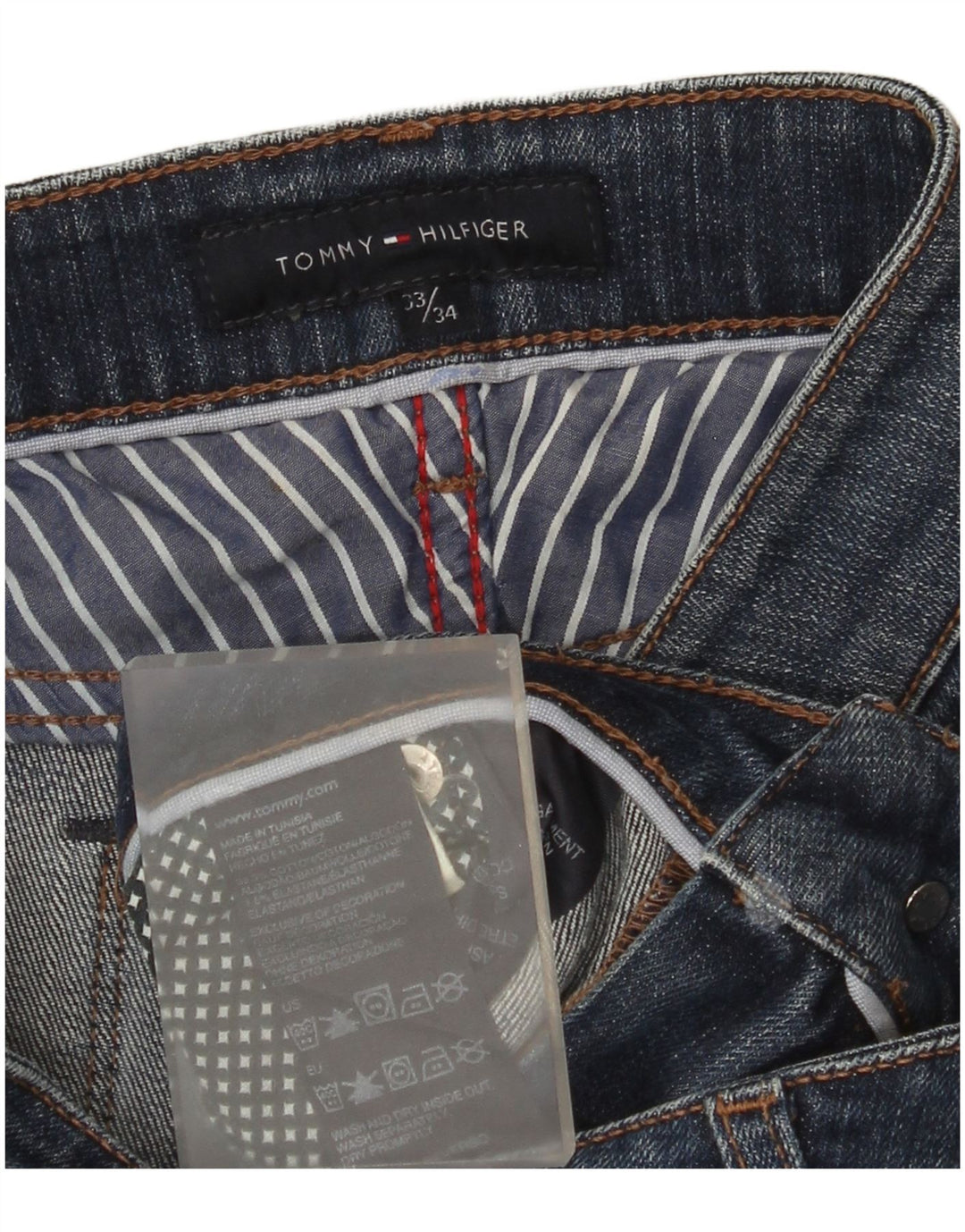 Tommy Hilfiger Damen Bootcut Jeans W33 L34 Blaue Baumwolle