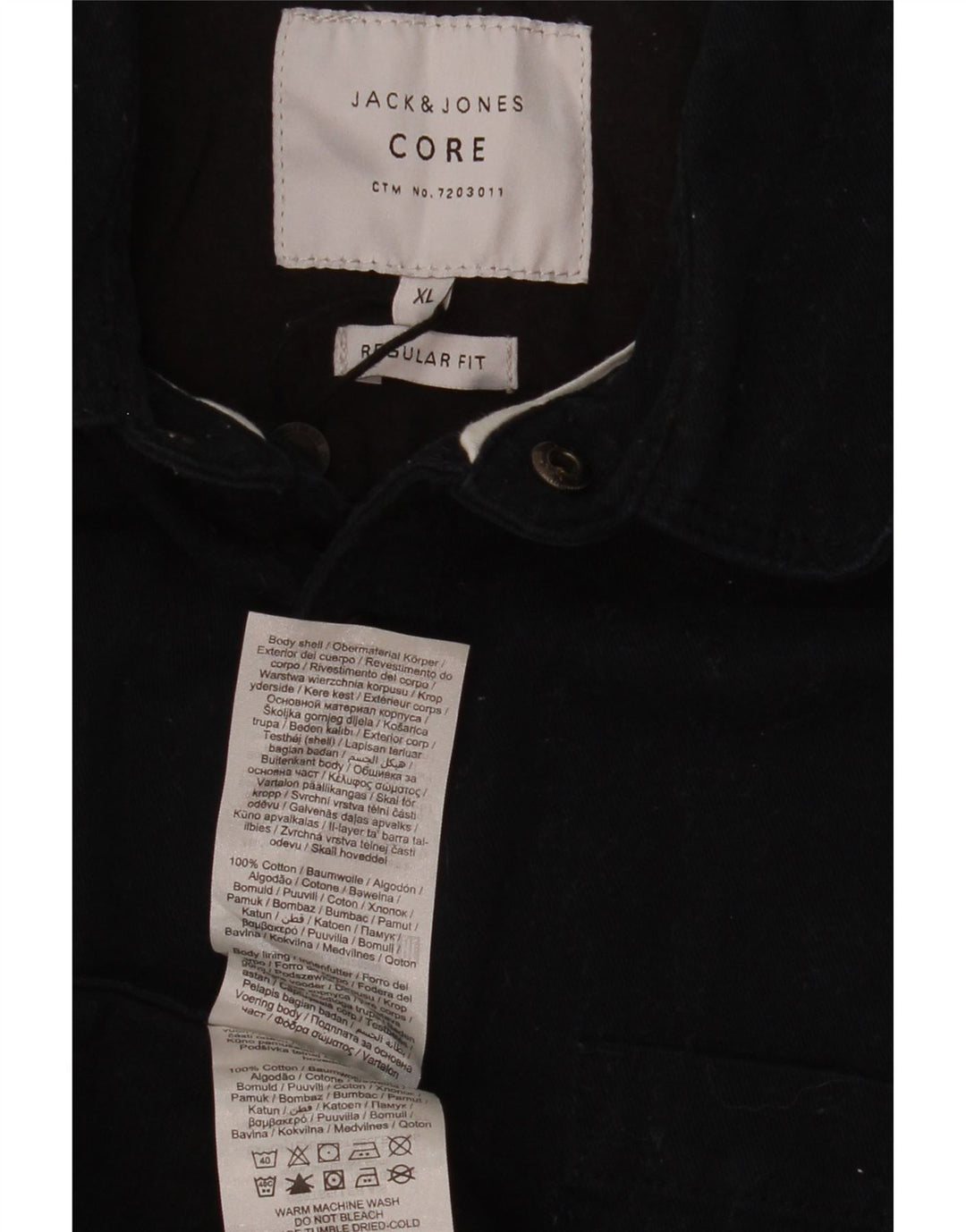 Jack & Jones Herren-Bomberjacke mit normaler Passform, UK 42, XL, Marineblau, Baumwolle