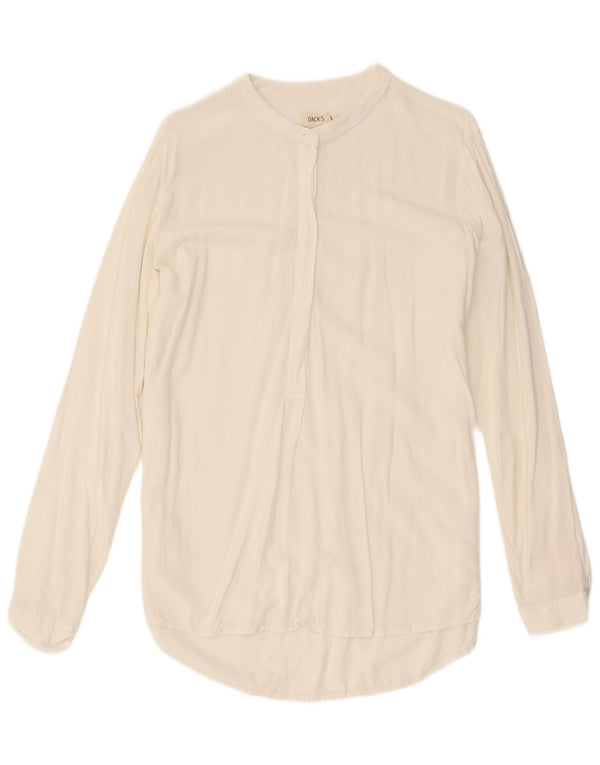 Dack's Longline-Pulloverhemd für Damen, UK 16, Größe L, gebrochenes Weiß, Viskose