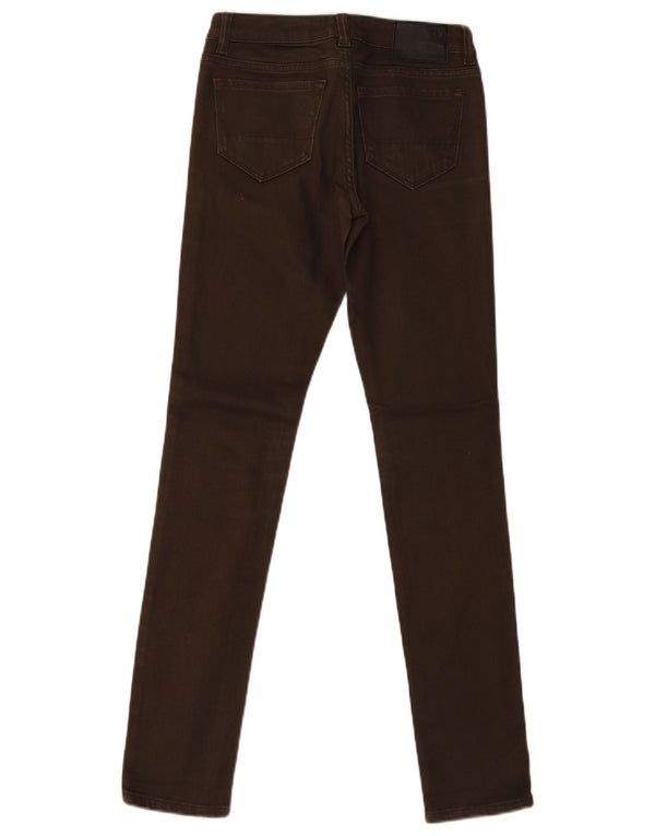 All Saints Damen Skinny Jeans W25 L32 Braune Baumwolle