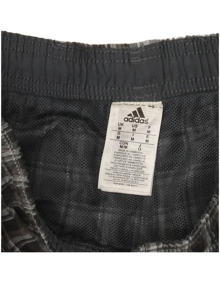 Adidas Herren Sportshorts Medium Schwarz Kariert Polyester