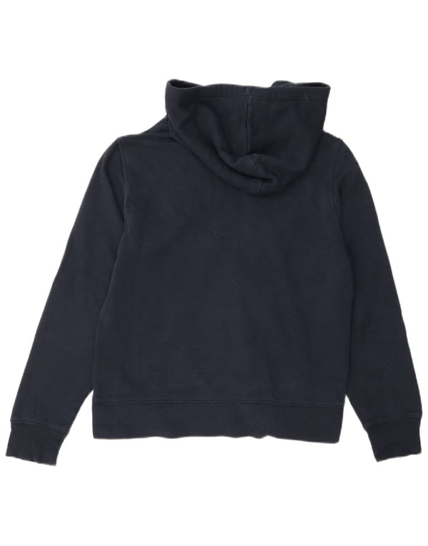Champion Womens Graphic Hoodie Pullover UK 10 Small Marineblau