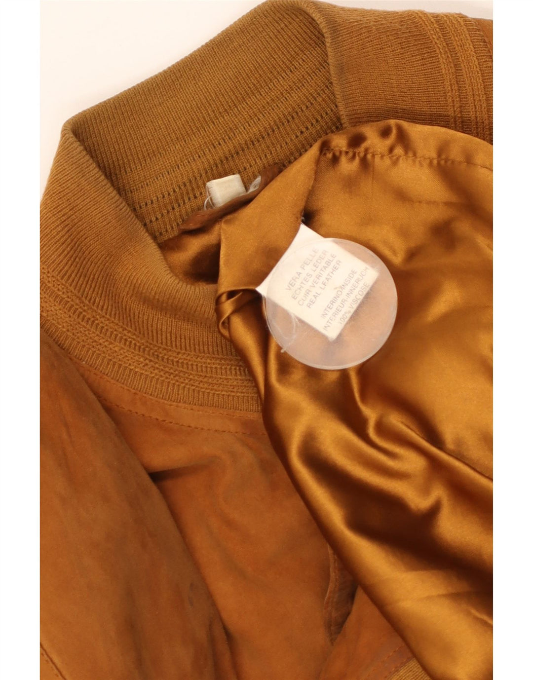 Vintage Herren Wildleder Bomberjacke UK 40 Großes braunes Leder