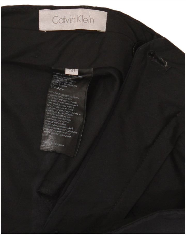 Calvin Klein Herren-Anzug mit 2 Knöpfen, 2-teilig, IT 50, Größe L, W34, L33, schwarze Wolle
