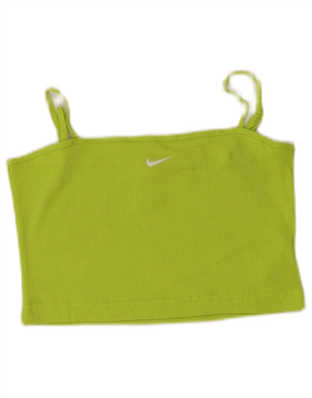 Nike Damen Crop Cami Top UK 8 Small Grüne Baumwolle