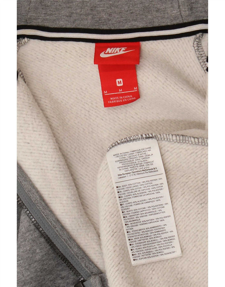 Nike Herren-Kapuzenpullover mit Reißverschluss, mittelgraue Baumwolle