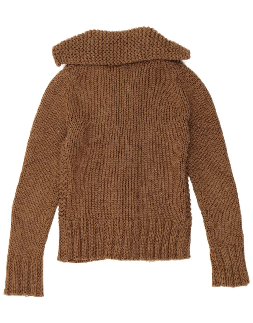 Zara Damen-Cardigan mit Kapuze, UK 12, Mittelbraun