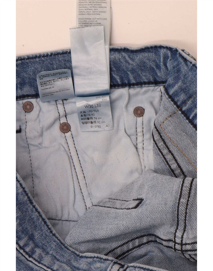 Levi's Herren 502 Straight Jeans W30 L30 Blaue Baumwolle