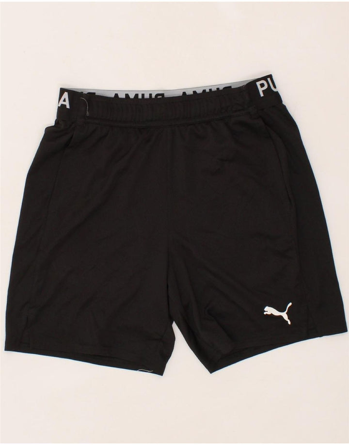 PUMA Mens Graphic Sport Shorts Medium  Black Polyester Vintage Puma and Second-Hand Puma from Messina Hembry 