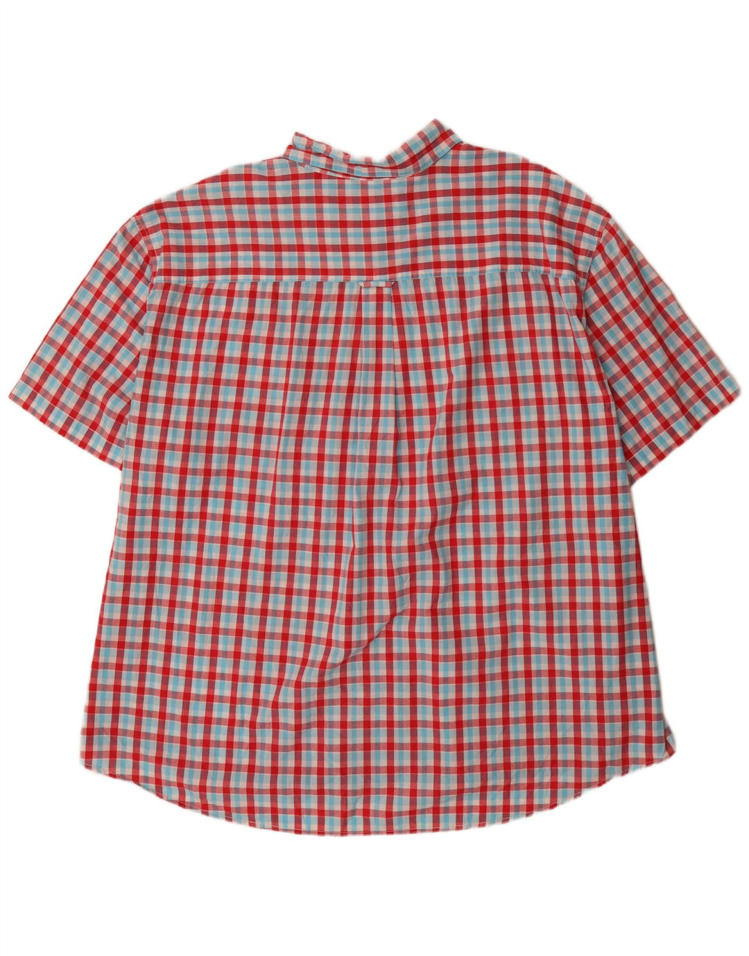 Chaps Herren Big Short Sleeve Regular Fit Shirt 4XL Red Gingham Cotton