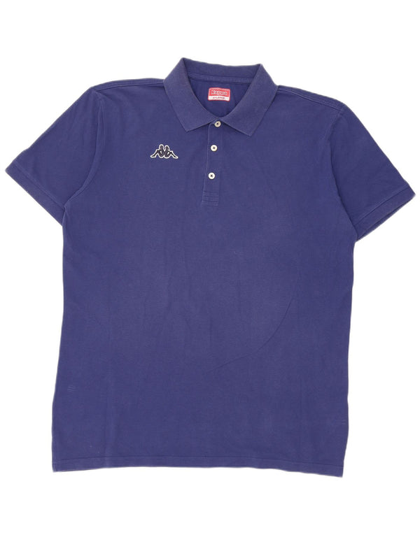 Kappa Herren Poloshirt 2XL Blau Baumwolle