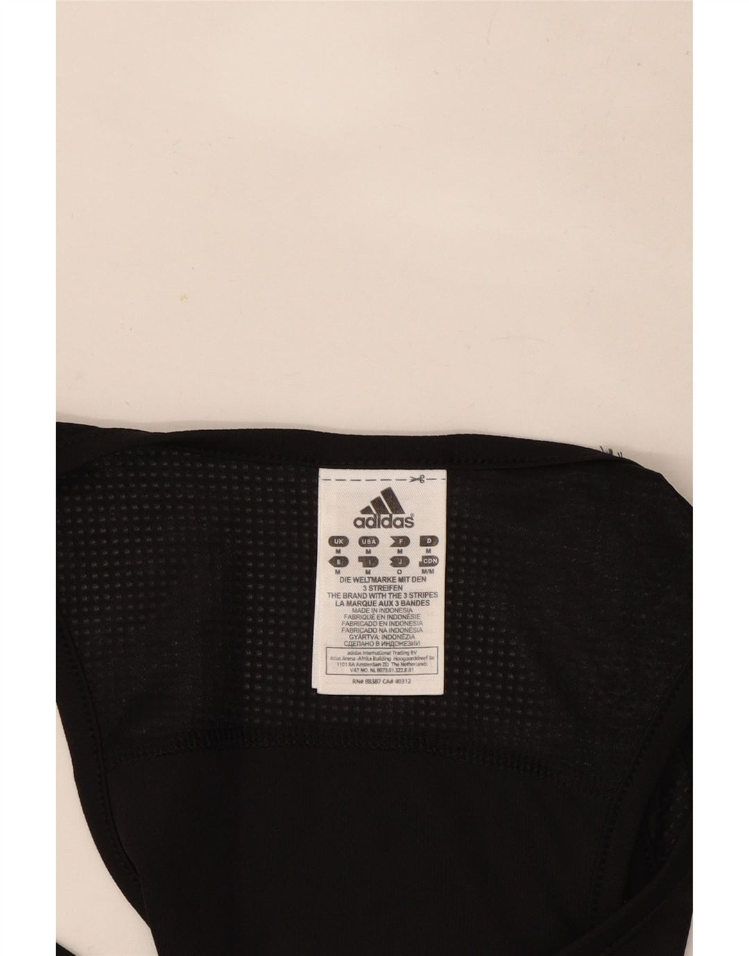 Adidas Mens Vest Top Medium Black Polyester
