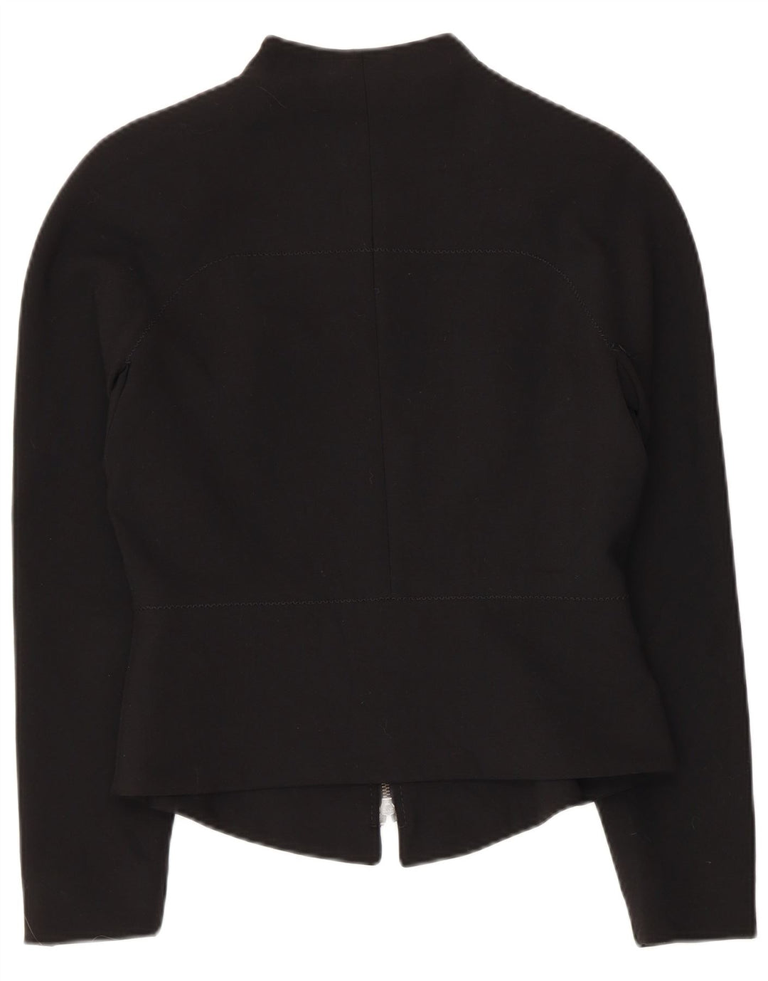 VINTAGE Damen Blazer Jacke UK 10 Small Schwarz Polyester