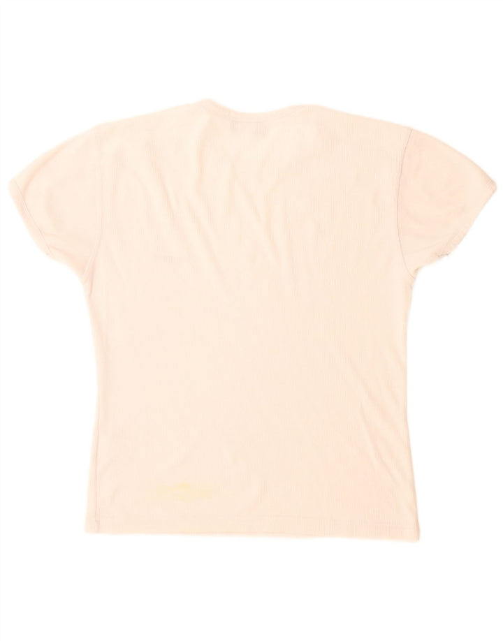 Reebok Damen T-Shirt Top UK 12 Medium Weiß Polyester