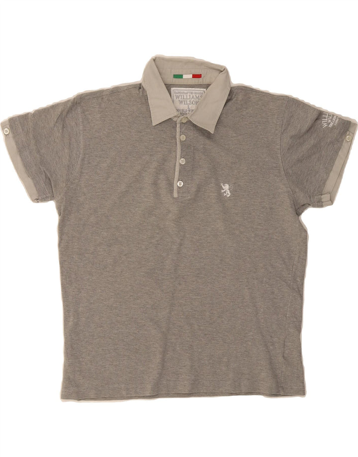WILLIAMS WILSON Womens Polo Shirt UK 16 Large Grey Cotton Vintage Williams Wilson and Second-Hand Williams Wilson from Messina Hembry 