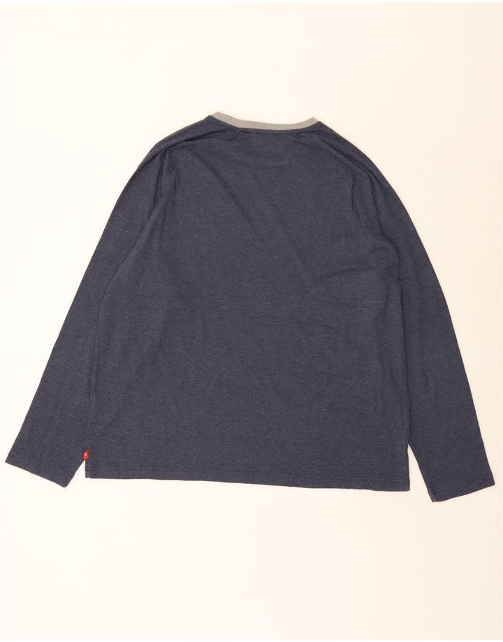IZOD Herren-Top, langärmelig, XL, Marineblau, Baumwolle